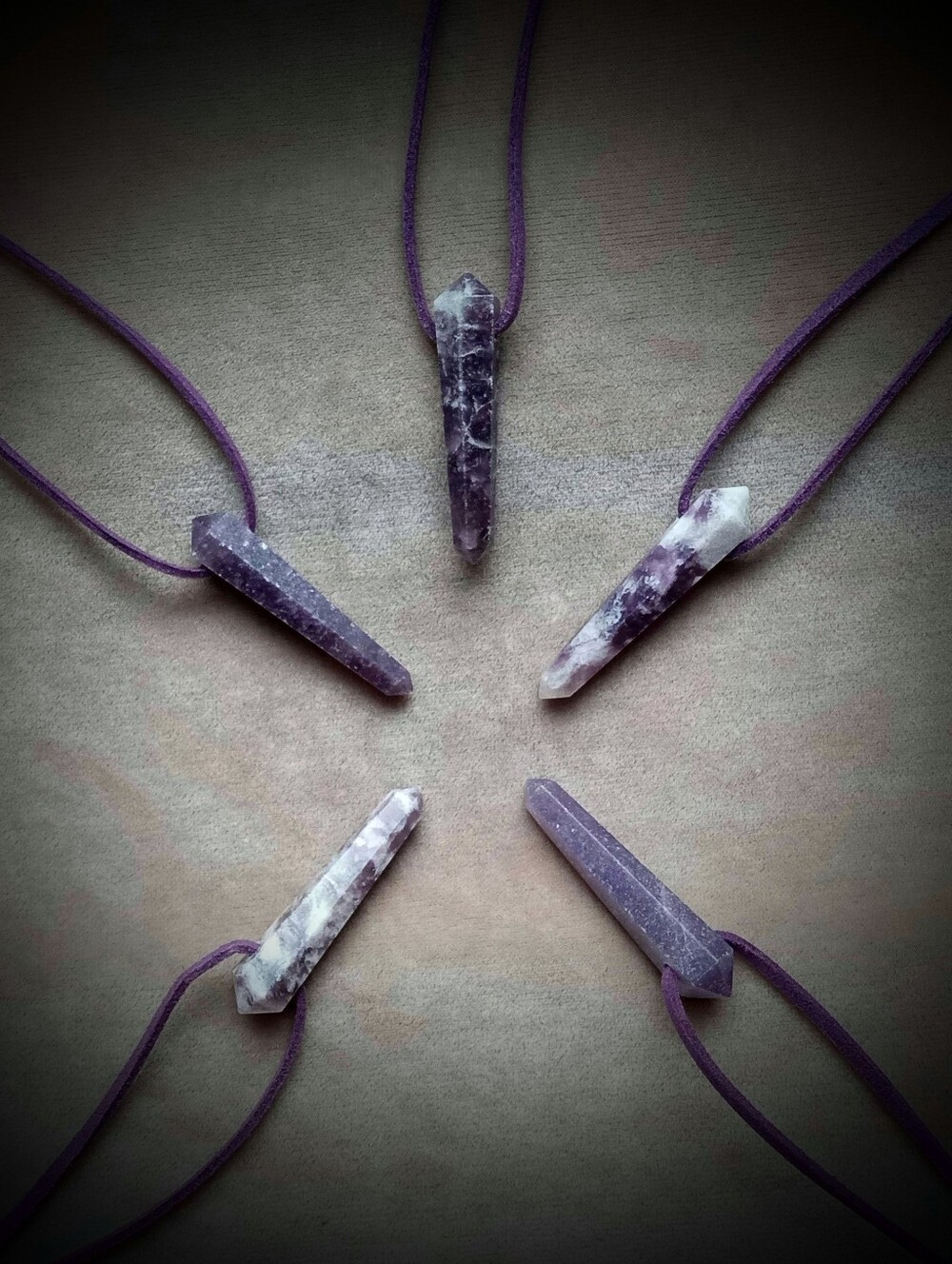 WitchDoctor ~ VooDoo Warriors ~ Spell Necklace ~ Lepidolite Crystal